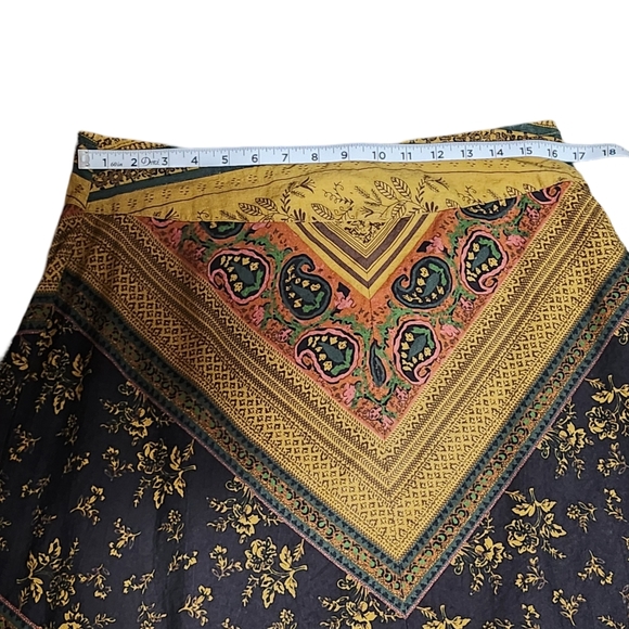 THE TERRITORY AHEAD Boho Cottage Floral Paisley Maxi Skirt Size 12 Art Festival - Picture 10 of 14